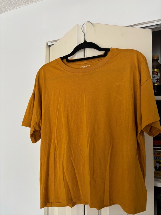 Christian Siriano Tops - Relaxed Tee in Mustard Yellow